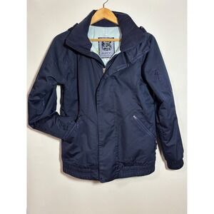 Burton Snowboard Jacket Womens Medium Navy Blue Dryride Hooded Winter Parka Coat